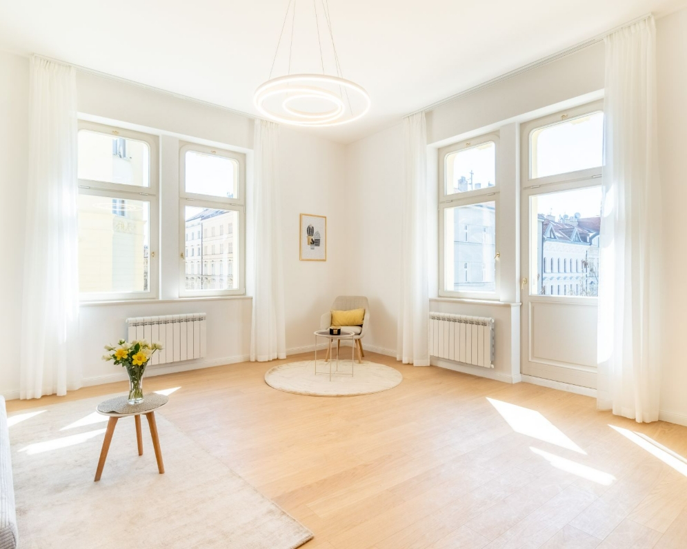 Pronájem bydlení, které má atmosféru | nový designový byt 2+kk 65 m² + balkon 2 m² na Vinohradech